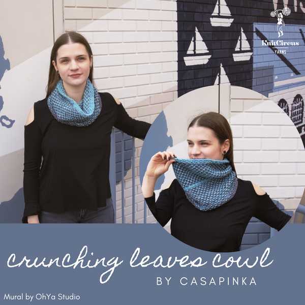 Crunching Leaves Cowl Yarn Pack, pattern not included, ready to ship