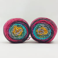 Knitcircus Yarns: Twister Extreme Striped Matching Socks Set (medium), Greatest of Ease, ready to ship yarn