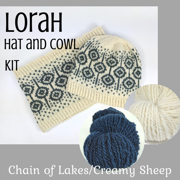 Lorah Hat and Cowl Kit, dyed to order - SALE
