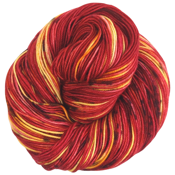Knitcircus Yarns: Flameo Hotman 100g Speckled Handpaint skein, Trampoline, ready to ship yarn