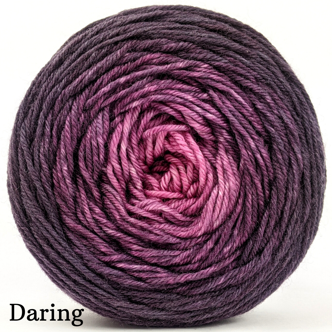 Knitcircus Yarns: A Rose by Any Other Name Chromatic Gradient, dyed to