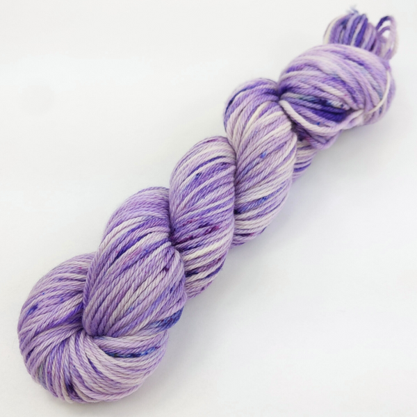 Knitcircus Yarns: Sugared Violets 100g Speckled Handpaint skein, Ringmaster, ready to ship yarn
