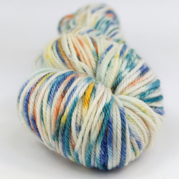 Knitcircus Yarns: Bird of Paradise 100g Speckled Handpaint skein, Daring, ready to ship yarn