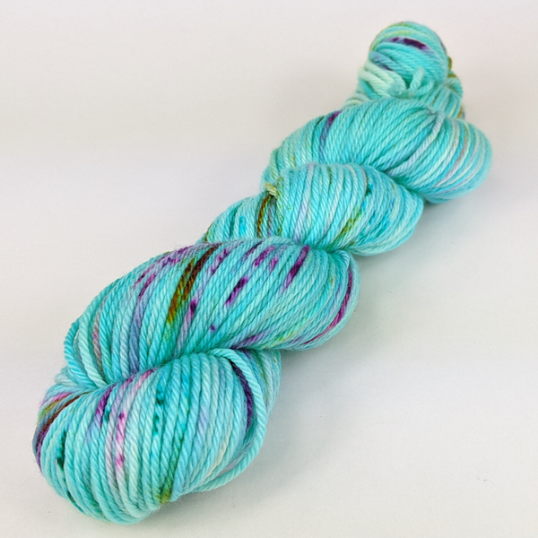 Knitcircus Yarns: We Scare Because We Care 100g Speckled Handpaint skein, Ringmaster, ready to ship yarn