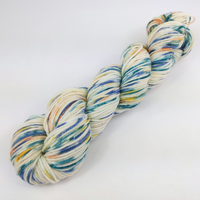 Knitcircus Yarns: Bird of Paradise 100g Speckled Handpaint skein, Daring, ready to ship yarn