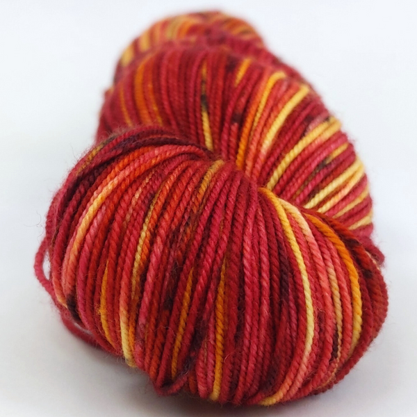 Knitcircus Yarns: Flameo Hotman 100g Speckled Handpaint skein, Trampoline, ready to ship yarn