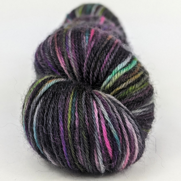 Knitcircus Yarns: Rainbow in the Dark 100g Speckled Handpaint skein, Breathtaking BFL, ready to ship yarn
