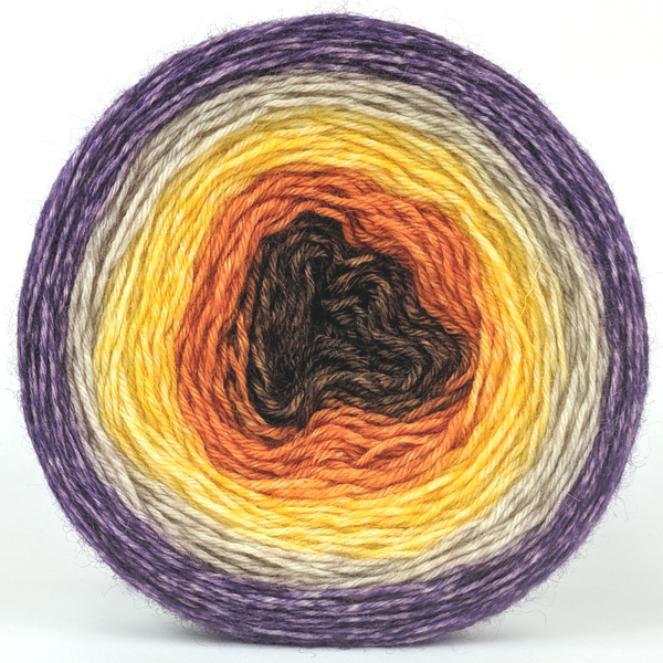Knitcircus Yarns: Pumpkin to Talk About 150g Panoramic Gradient, Breathtaking BFL, ready to ship yarn
