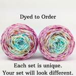 Knitcircus Yarns: Best Buds Impressionist Gradient Matching Socks Set, dyed to order yarn