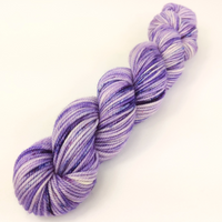Knitcircus Yarns: Sugared Violets 100g Speckled Handpaint skein, Tremendous, ready to ship yarn