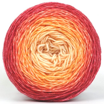 Knitcircus Yarns: Peachy Keen 100g Panoramic Gradient, Greatest of Ease, ready to ship yarn