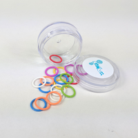 Knitcircus Round Jar with 20 Ring Stitch Markers, ready to ship