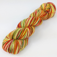 Knitcircus Yarns: Apple Picking 100g Handpainted skein, Spectacular, ready to ship yarn