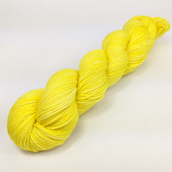 Knitcircus Yarns: Lemon Drop 100g Kettle-Dyed Semi-Solid skein, Daring, ready to ship yarn
