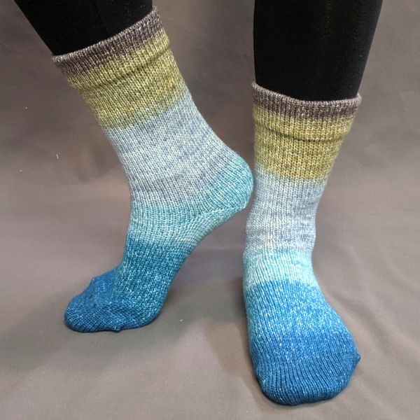Knitcircus Yarns: Thanks For All The Fish Panoramic Gradient Matching Socks Set, dyed to order yarn