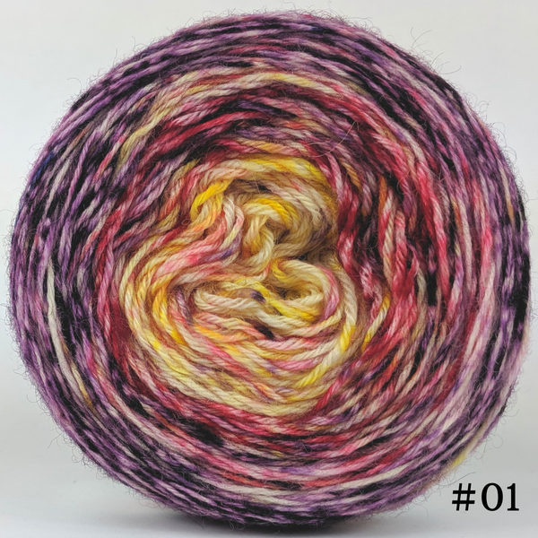Knitcircus Yarns: Ms. Frizzle 100g Impressionist Gradient, Breathtaking BFL, choose your cake, ready to ship yarn - SALE