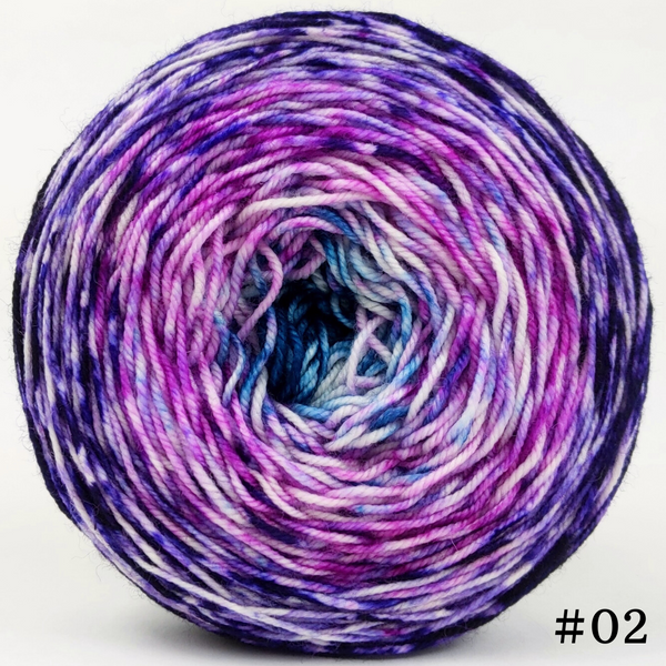 Knitcircus Yarns: The Knit Sky 100g Impressionist Gradient, Trampoline, choose your cake, ready to ship yarn