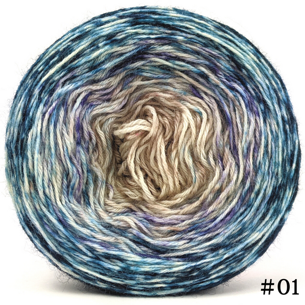 Knitcircus Yarns: Counting Sheep 100g Impressionist Gradient, Breathtaking BFL, choose your cake, ready to ship yarn