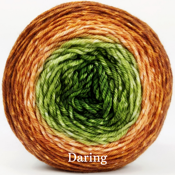 Knitcircus Yarns: Caramel Apple Gradient, ready to ship yarn