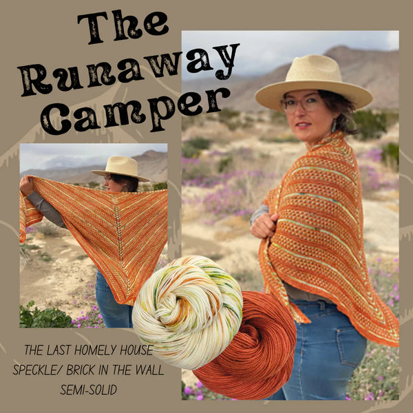 The Runaway Camper Shawl Yarn Pack, pattern not included, ready to ship