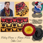 Mickey Mouse and Minnie Mouse Ombre Cowl Kit, ready to ship