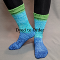 Knitcircus Yarns: Dive Right In Panoramic Gradient Matching Socks Set, dyed to order yarn