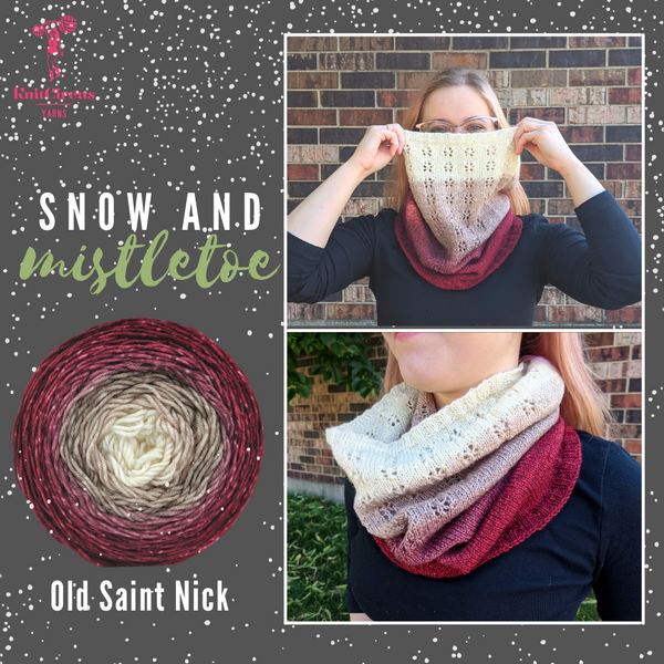 Snow and Mistletoe Yarn Pack, pattern not included, dyed to order
