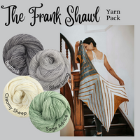 The Frank Shawl Yarn Pack, pattern not included, dyed to order