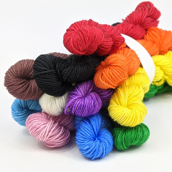 Knitcircus Yarns: Progress Flag: Pride Pack Skein Bundle, various bases and sizes, dyed to order