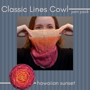 Classic Lines Cowl Yarn Pack, pattern not included, dyed to order
