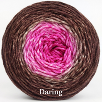 Knitcircus Yarns: Chocolate and Flowers Panoramic Gradient, dyed to order yarn