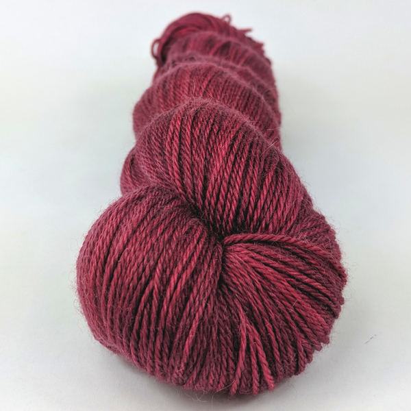 Knitcircus Yarns: Cranberry Sauce 100g Kettle-Dyed Semi-Solid skein, Opulence, ready to ship yarn