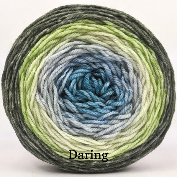 Knitcircus Yarns: Growing Like A Weed Panoramic Gradient, dyed to order yarn