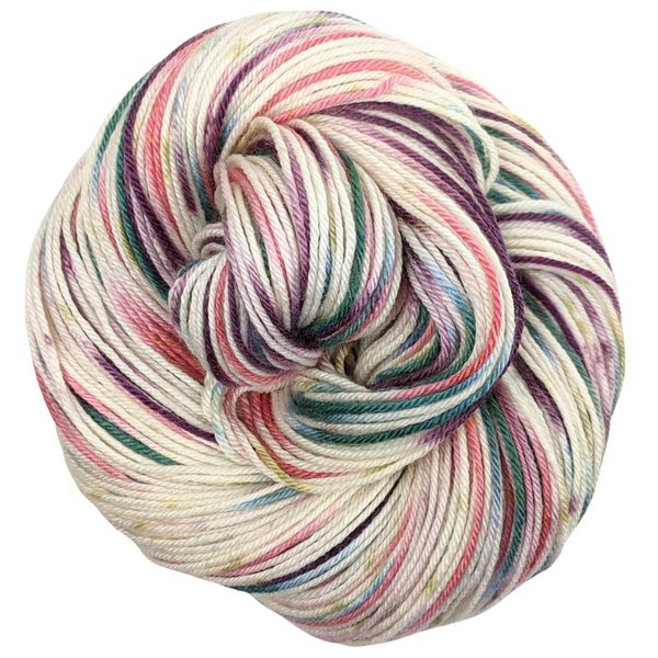 Knitcircus Yarns: Sugar Plum Fairy 100g Speckled Handpaint skein, Parasol, ready to ship yarn