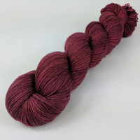 Knitcircus Yarns: Cranberry Sauce 100g Kettle-Dyed Semi-Solid skein, Opulence, ready to ship yarn