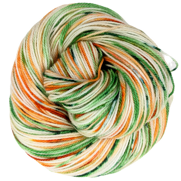 Knitcircus Yarns: The Orange and the Green 100g Speckled Handpaint skein, Opulence, ready to ship yarn - SALE