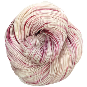 Knitcircus Yarns: Strawberries and Cream 100g Speckled Handpaint skein, Trampoline, ready to ship yarn