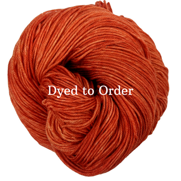 Knitcircus Yarns: Rhymes With Orange Kettle-Dyed Semi-Solid skeins, dyed to order yarn
