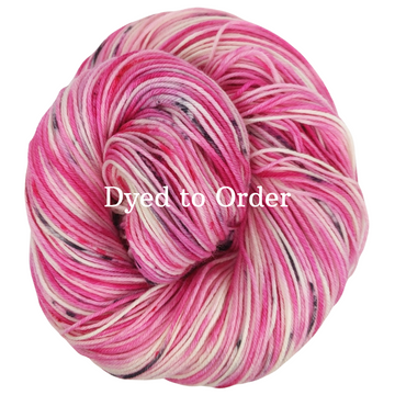 Knitcircus Yarns: Tickled Pink Speckled Handpaint Skeins, dyed to order yarn