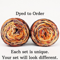 Knitcircus Yarns: En Fuego Modernist Matching Socks Set, dyed to order yarn