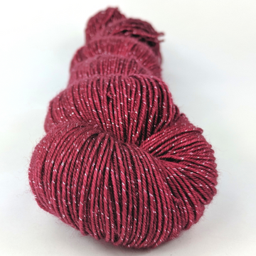 Knitcircus Yarns: Cranberry Sauce 100g Kettle-Dyed Semi-Solid skein, Sparkle, ready to ship yarn