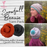 Snowfall Beanie Yarn Pack, pattern not included, ready to ship