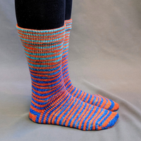 Knitcircus Yarns: With Our Complements Extreme Striped Matching Socks Set, dyed to order yarn