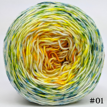 Knitcircus Yarns: Here Comes the Sun 100g Impressionist Gradient, Greatest of Ease, choose your cake, ready to ship yarn