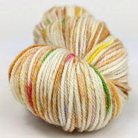 Knitcircus Yarns: Not My Gumdrop Buttons! 100g Speckled Handpaint skein, Daring, ready to ship yarn