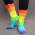 Knitcircus Yarns: Rainbow Road Panoramic Gradient Matching Socks Set (small), Greatest of Ease, ready to ship yarn