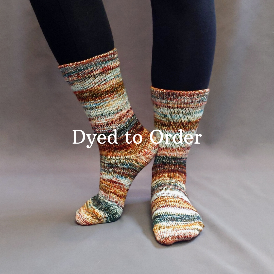 Knitcircus Yarns: Harvest Moon Modernist Matching Socks Set, dyed to o