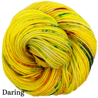 Knitcircus Yarns: Pineapple Under the Sea Speckled Handpaint Skeins, dyed to order yarn