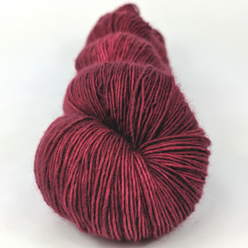 Knitcircus Yarns: Cranberry Sauce 100g Kettle-Dyed Semi-Solid skein, Spectacular, ready to ship yarn