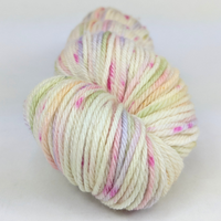 Knitcircus Yarns: Conversation Hearts 100g Speckled Handpaint skein, Ringmaster, ready to ship yarn